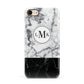 Geometric Marble Initials Personalised Apple iPhone 7 8 3D Snap Case