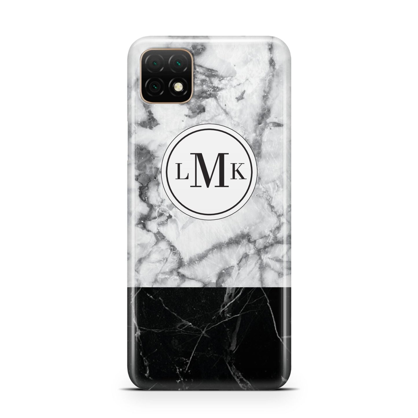 Geometric Marble Initials Personalised Huawei Enjoy 20 Phone Case