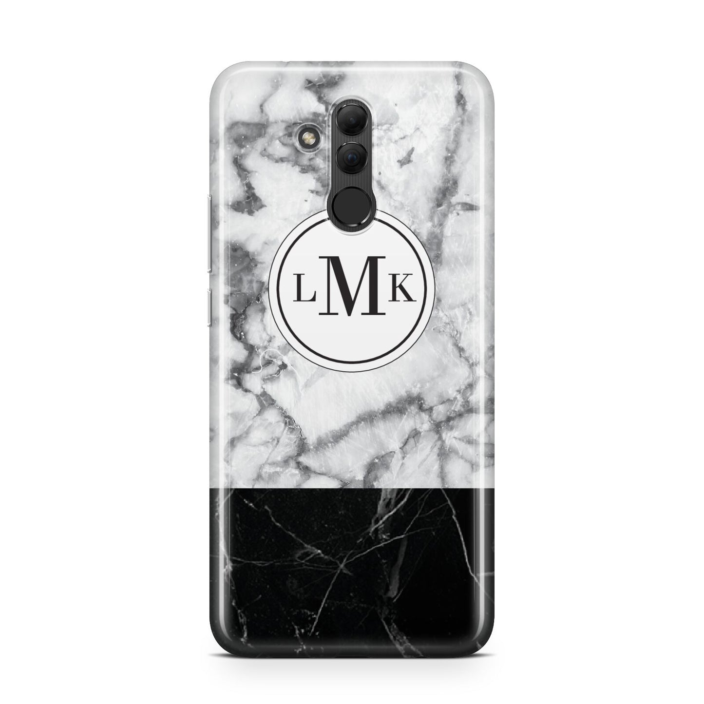 Geometric Marble Initials Personalised Huawei Mate 20 Lite