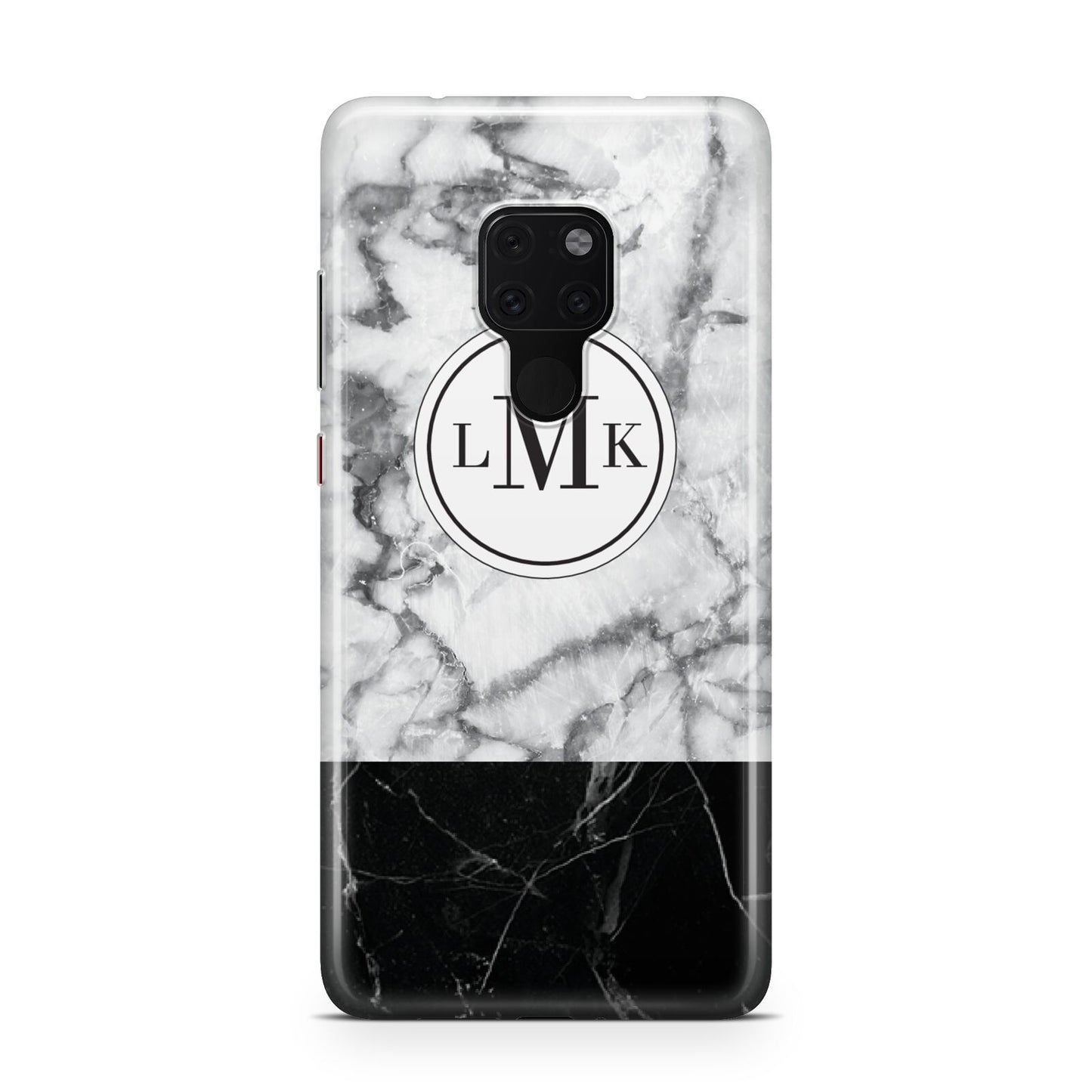 Geometric Marble Initials Personalised Huawei Mate 20 Phone Case