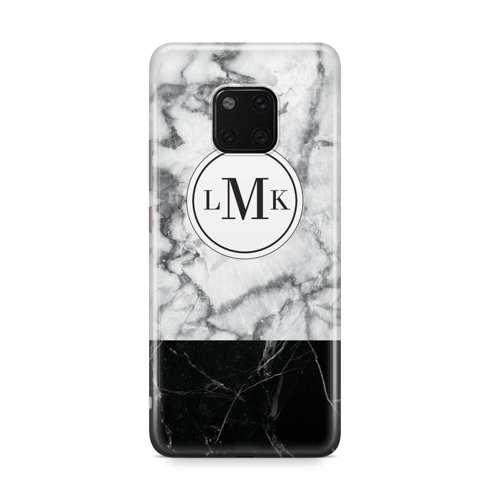 Geometric Marble Initials Personalised Huawei Mate 20 Pro Phone Case