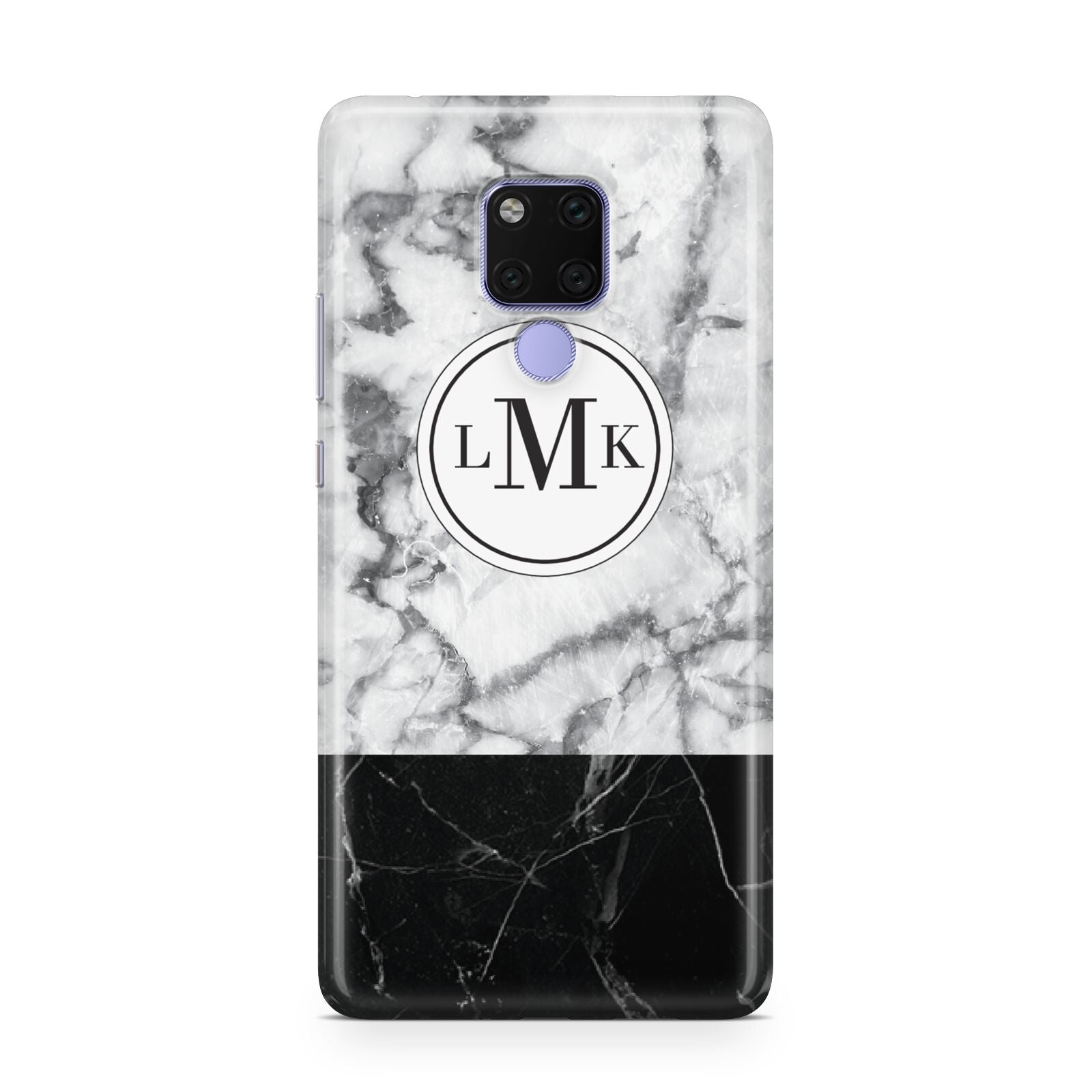 Geometric Marble Initials Personalised Huawei Mate 20X Phone Case