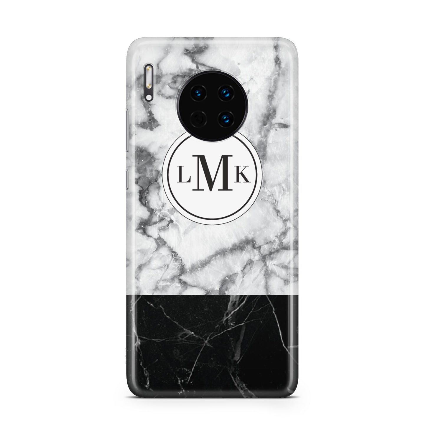 Geometric Marble Initials Personalised Huawei Mate 30