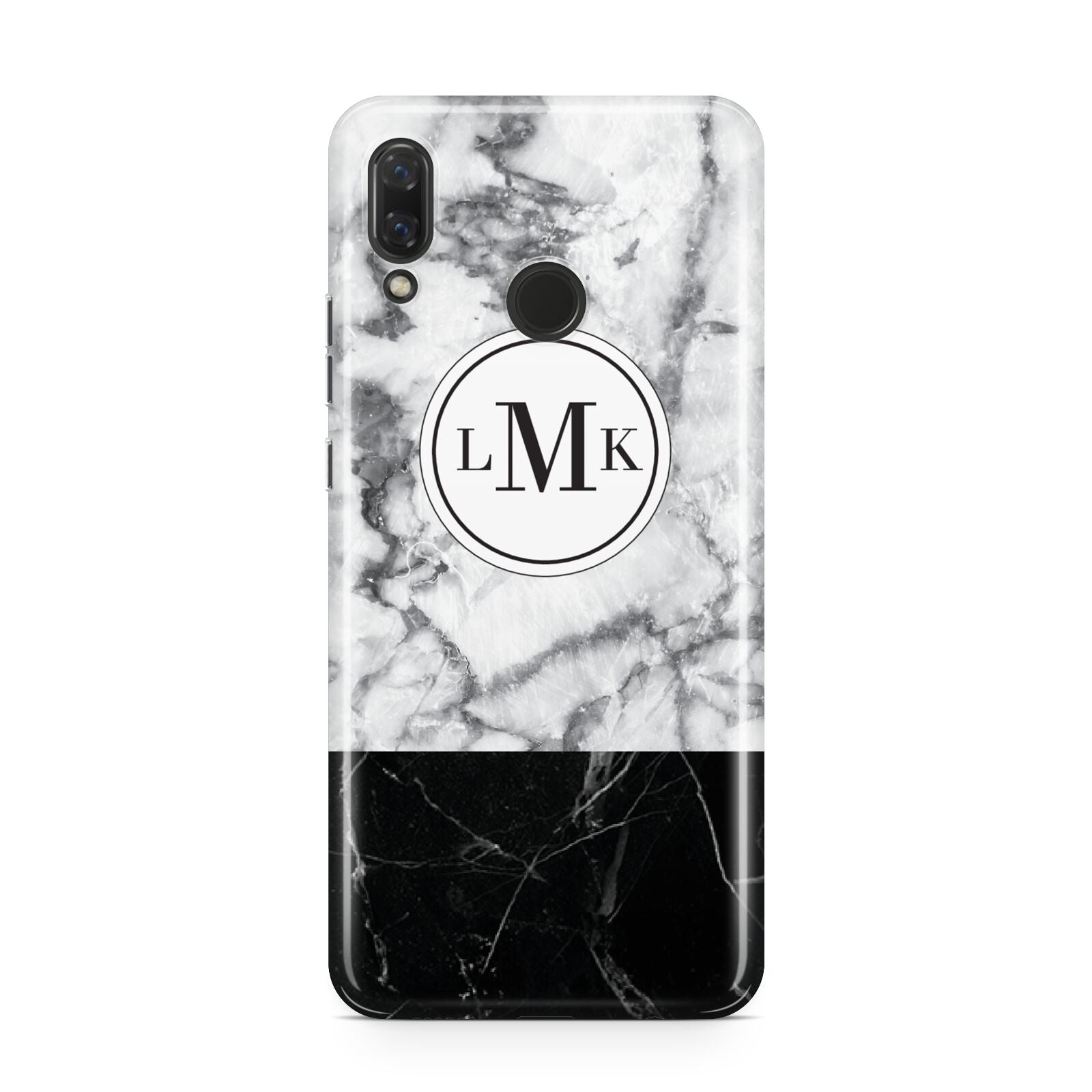 Geometric Marble Initials Personalised Huawei Nova 3 Phone Case