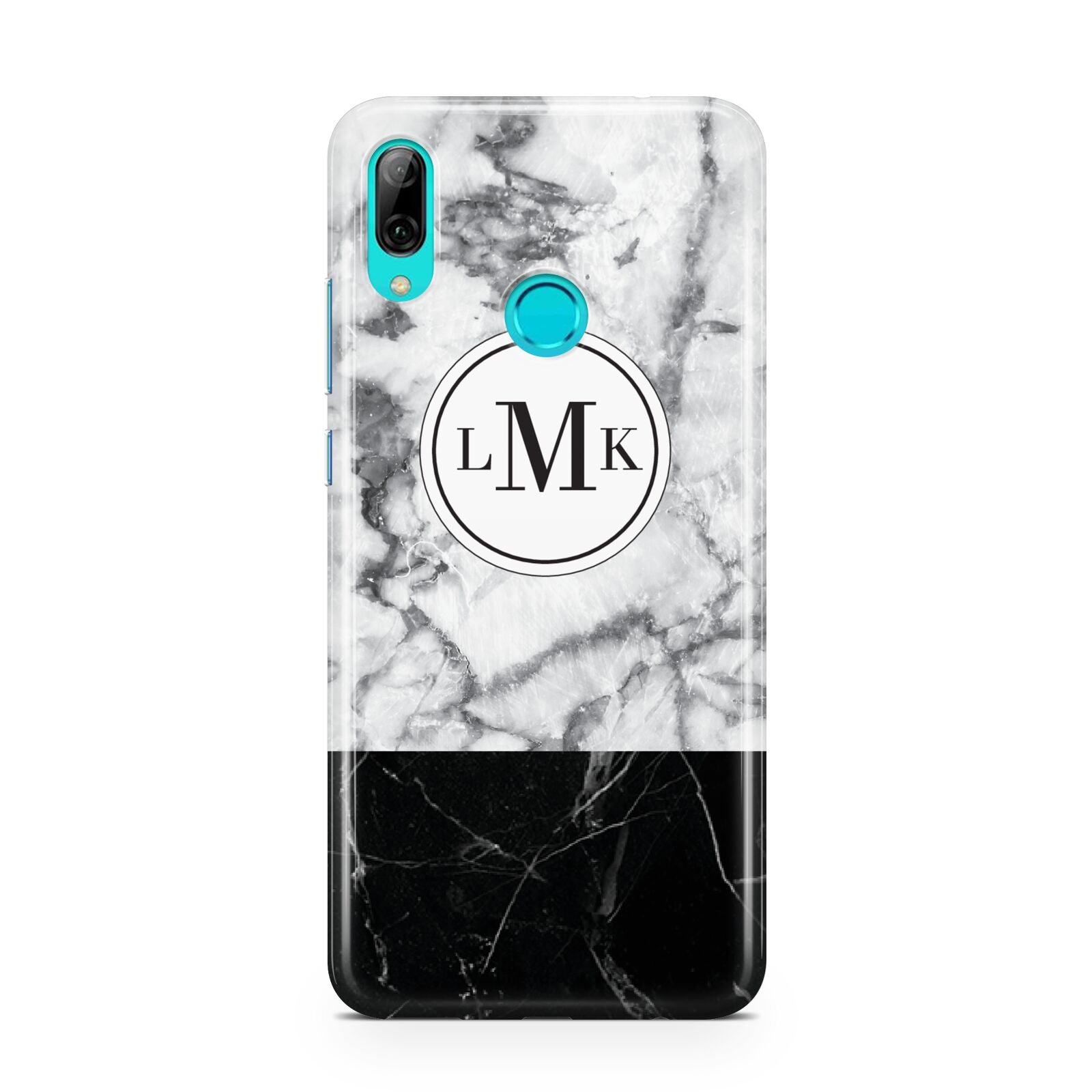 Geometric Marble Initials Personalised Huawei P Smart 2019 Case