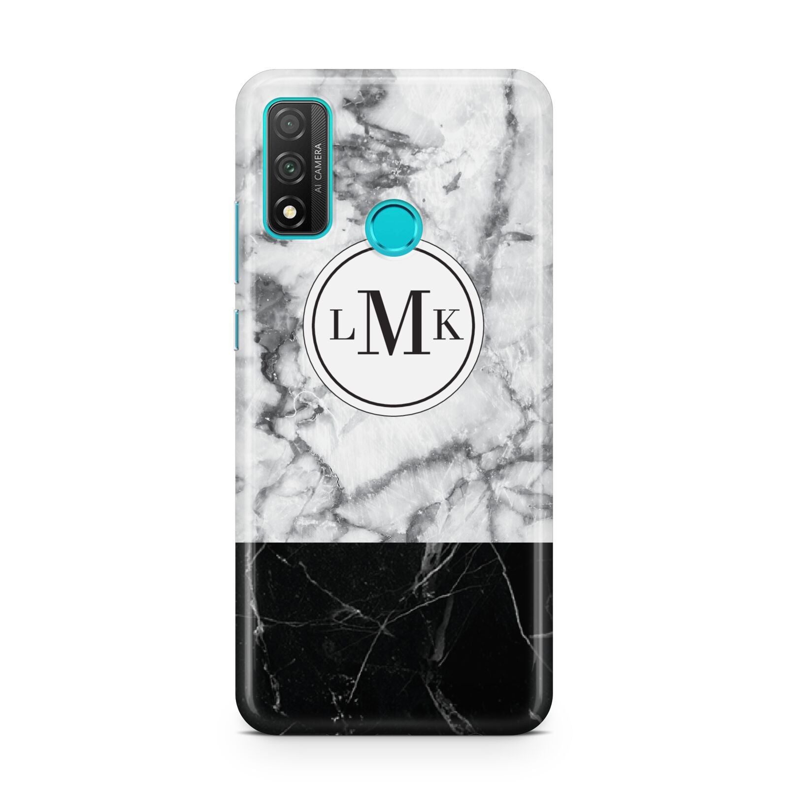 Geometric Marble Initials Personalised Huawei P Smart 2020