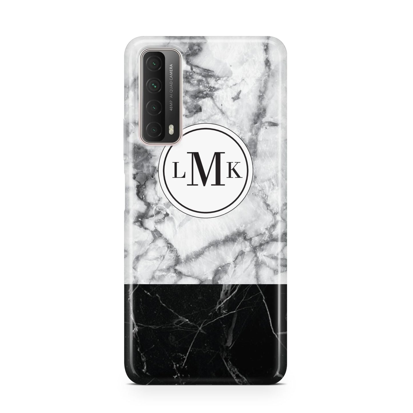 Geometric Marble Initials Personalised Huawei P Smart 2021