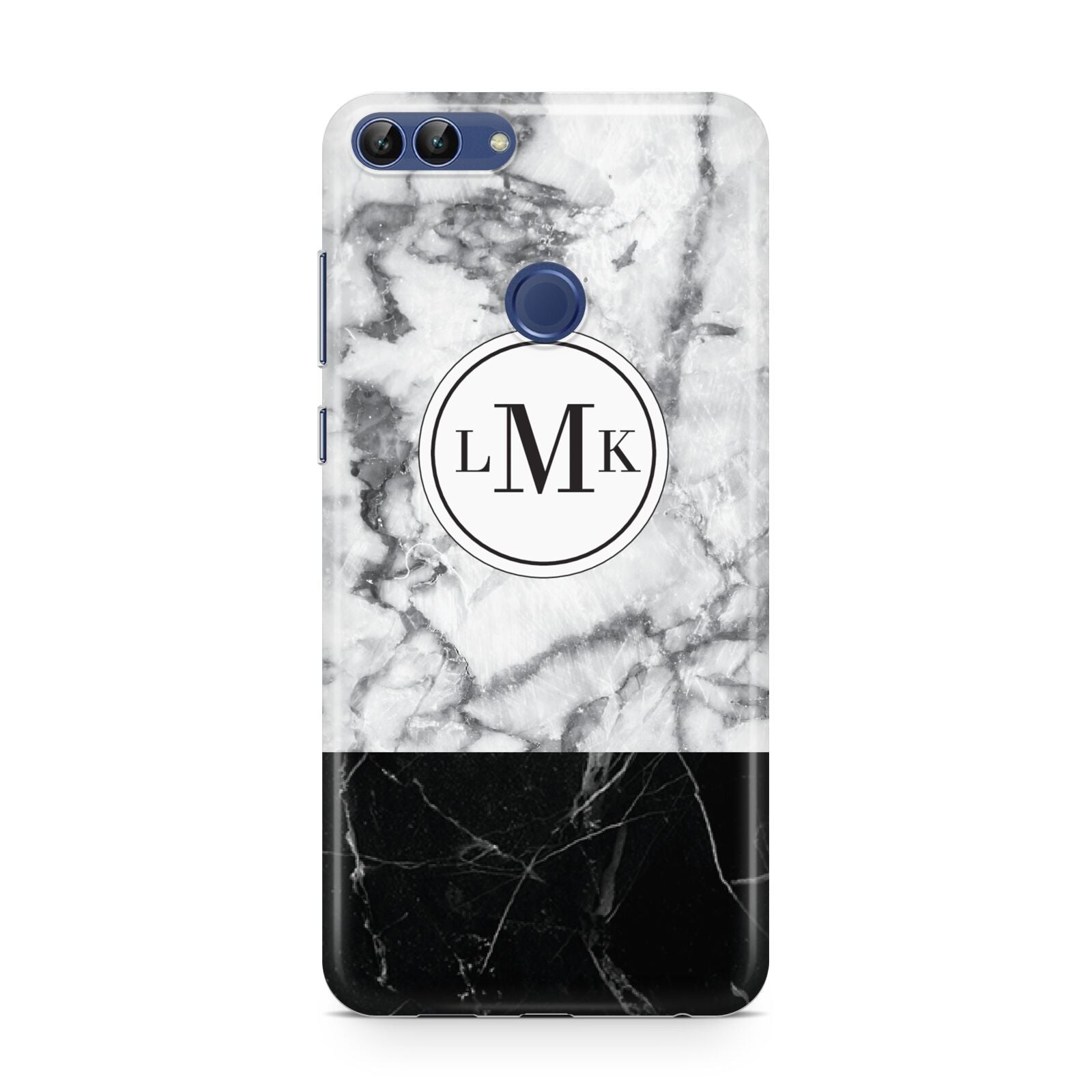 Geometric Marble Initials Personalised Huawei P Smart Case