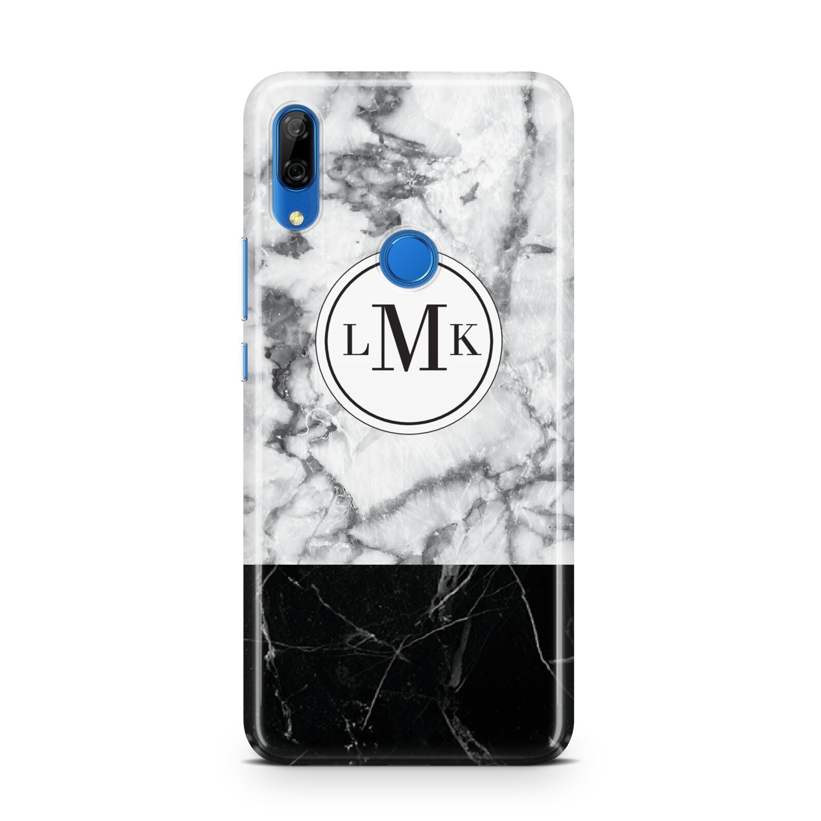 Geometric Marble Initials Personalised Huawei P Smart Z