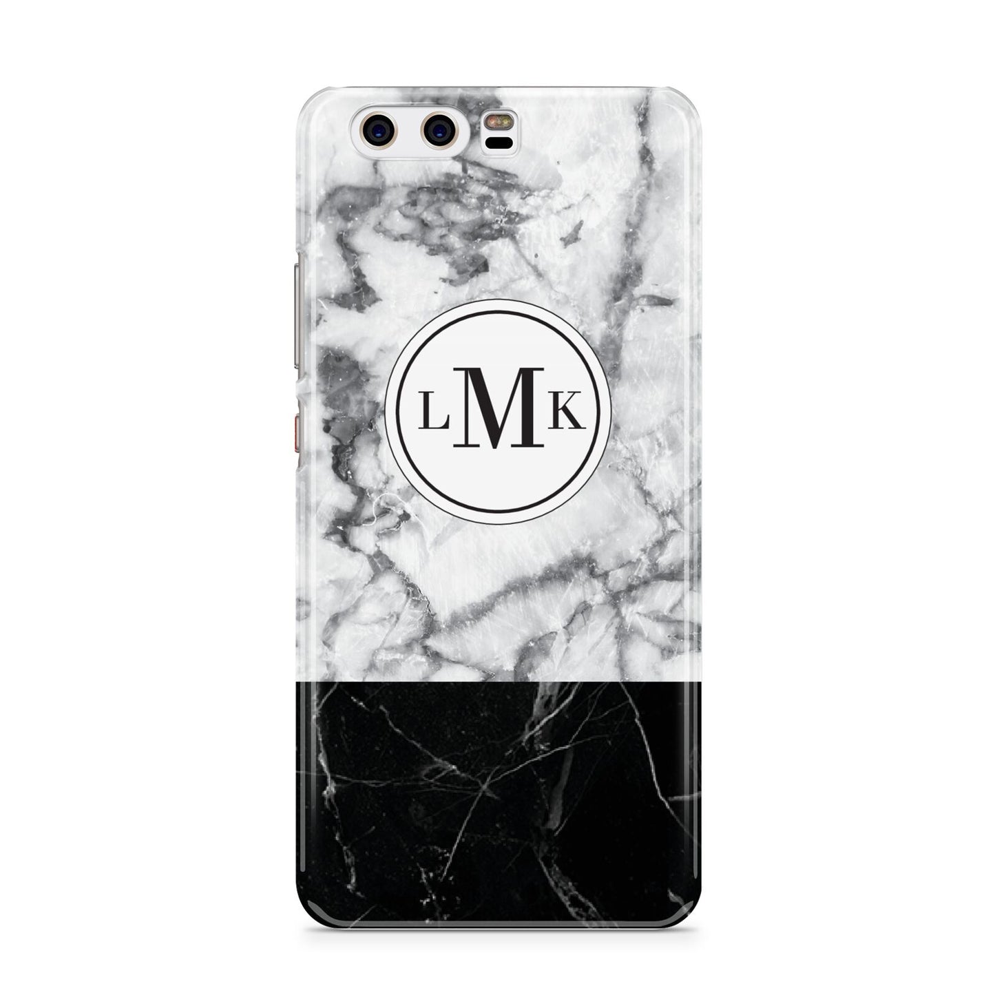 Geometric Marble Initials Personalised Huawei P10 Phone Case