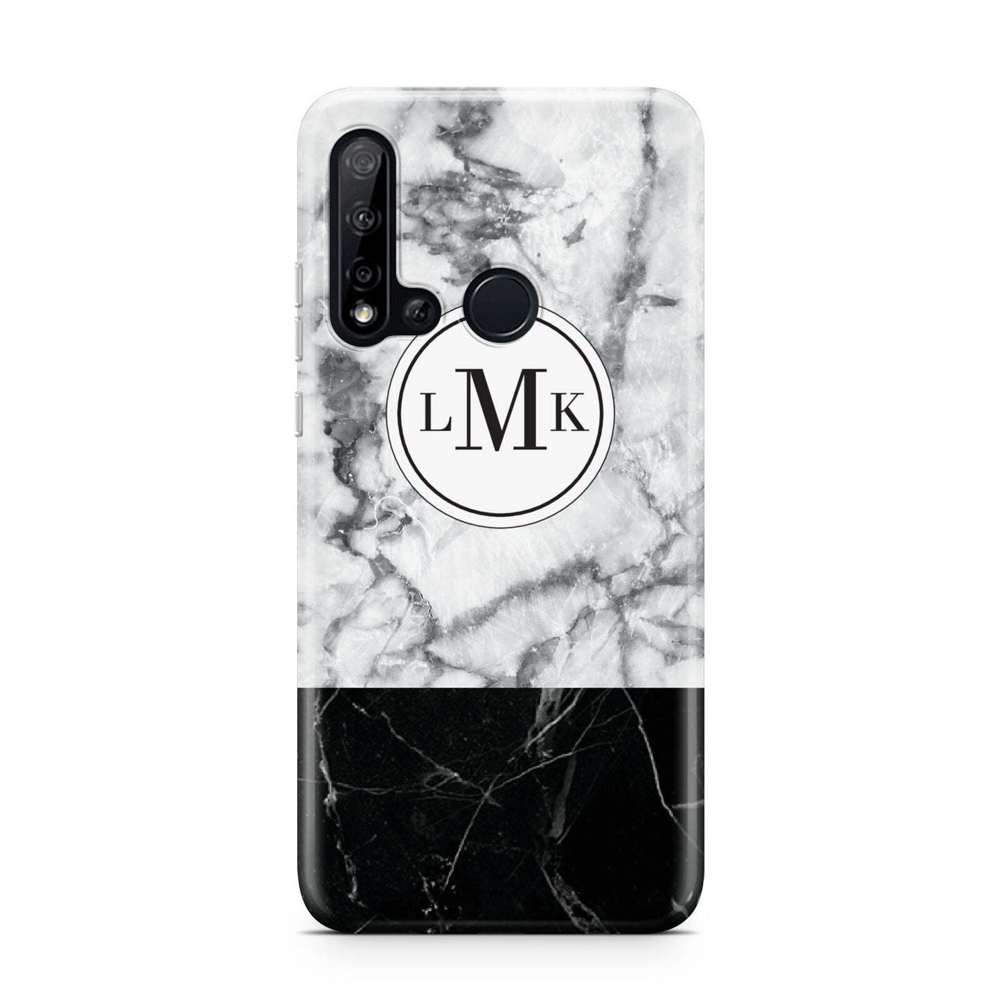 Geometric Marble Initials Personalised Huawei P20 Lite 5G Phone Case