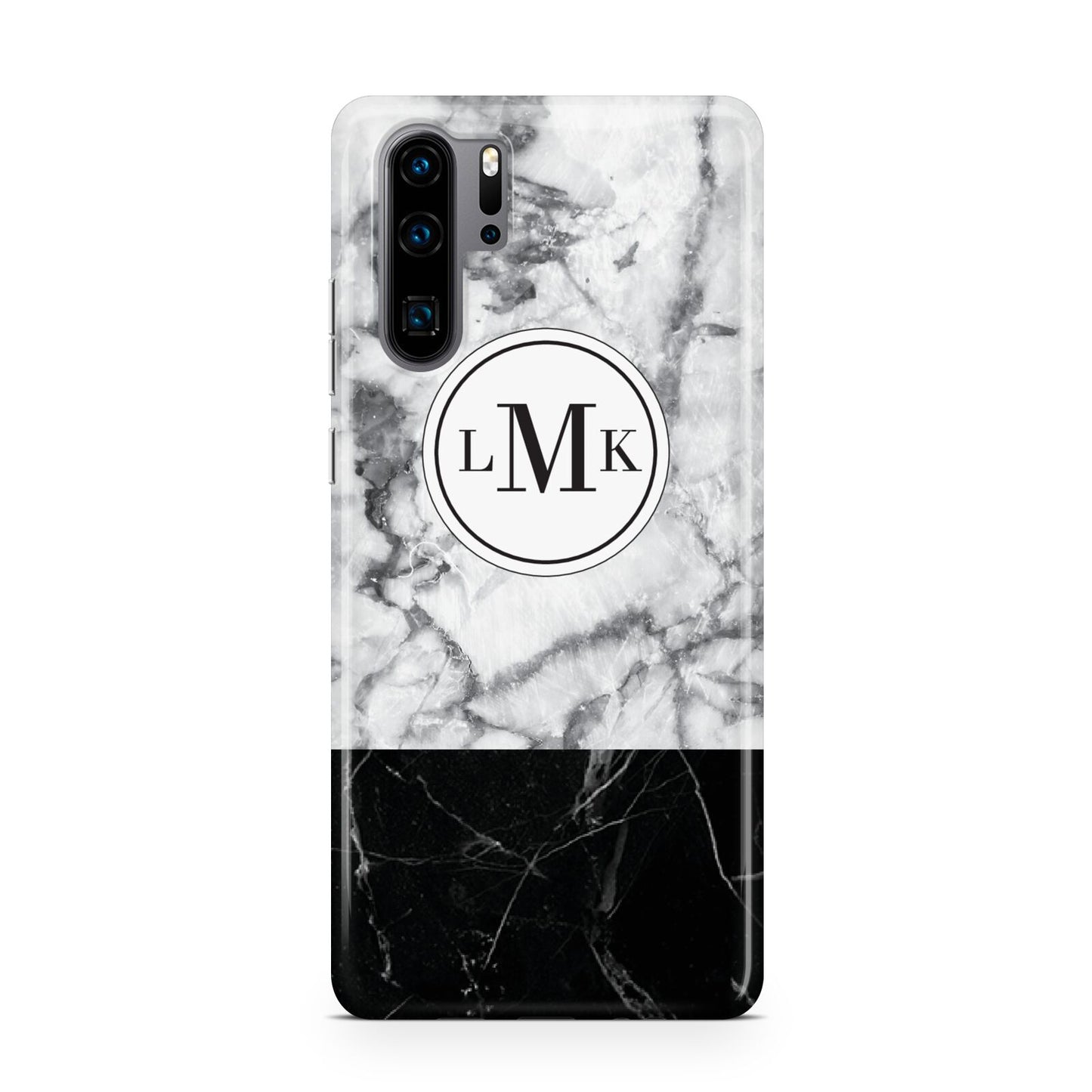 Geometric Marble Initials Personalised Huawei P30 Pro Phone Case