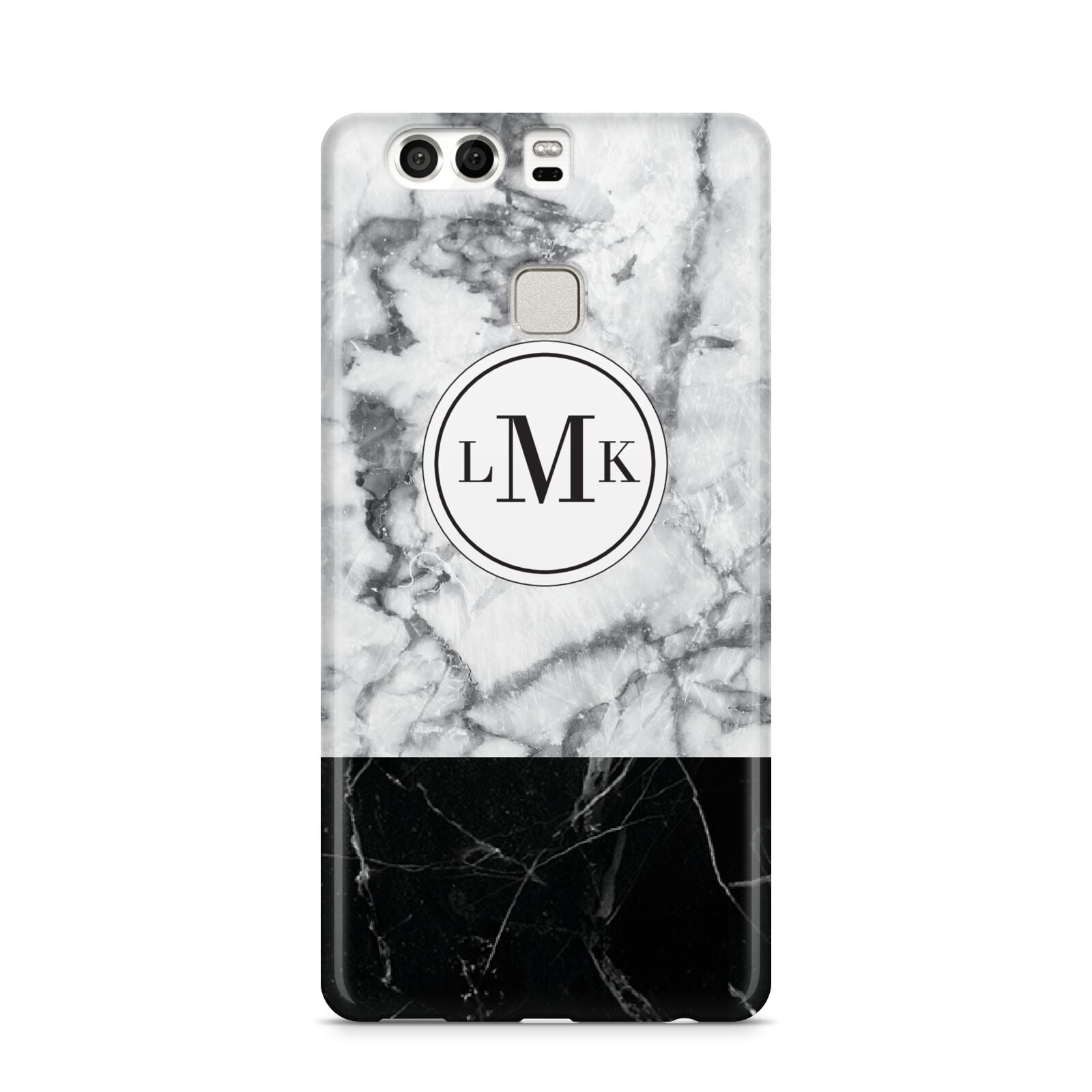 Geometric Marble Initials Personalised Huawei P9 Case