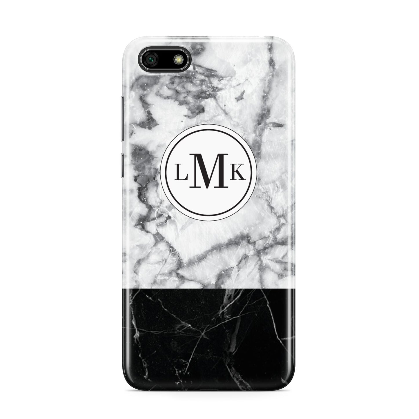 Geometric Marble Initials Personalised Huawei Y5 Prime 2018 Phone Case