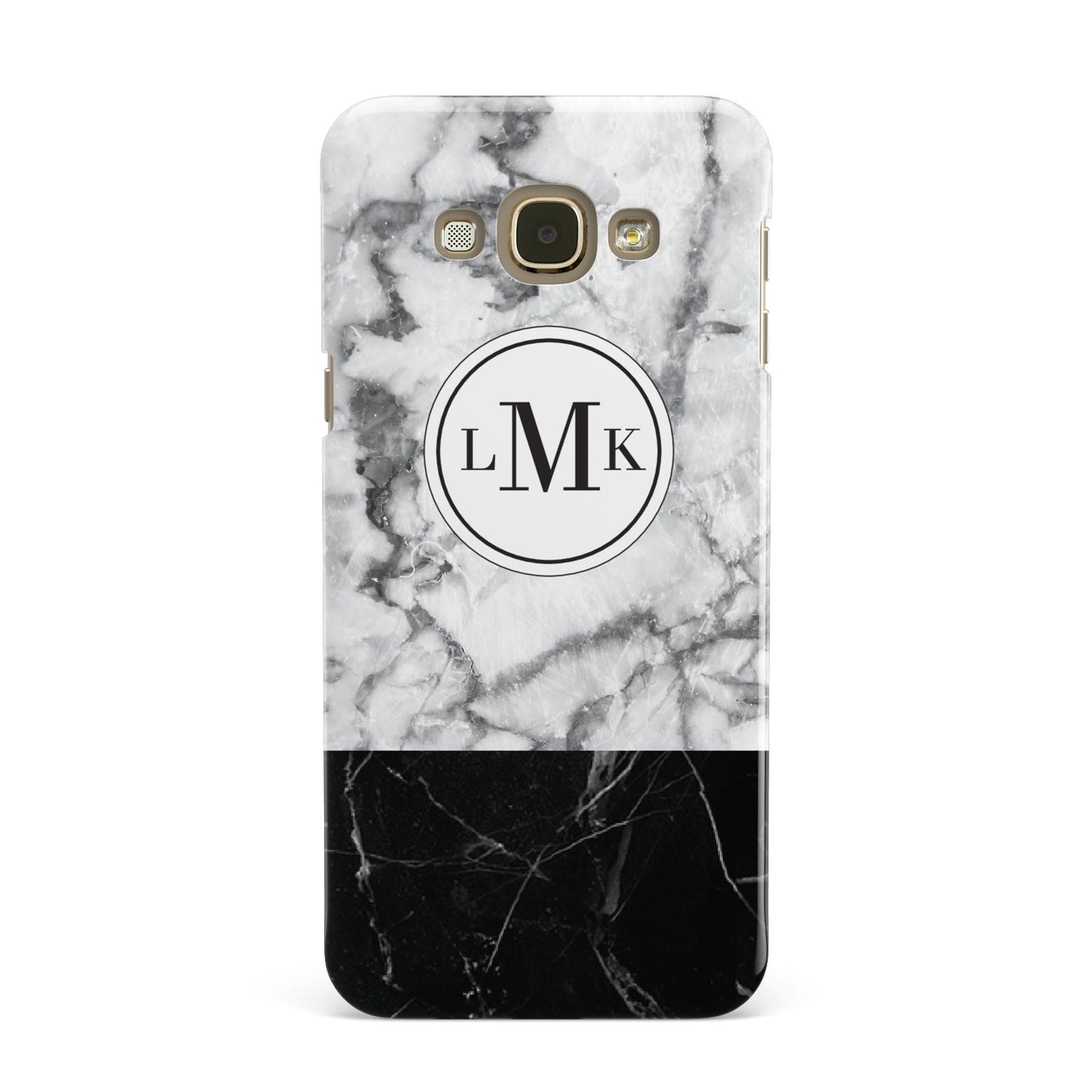 Geometric Marble Initials Personalised Samsung Galaxy A8 Case