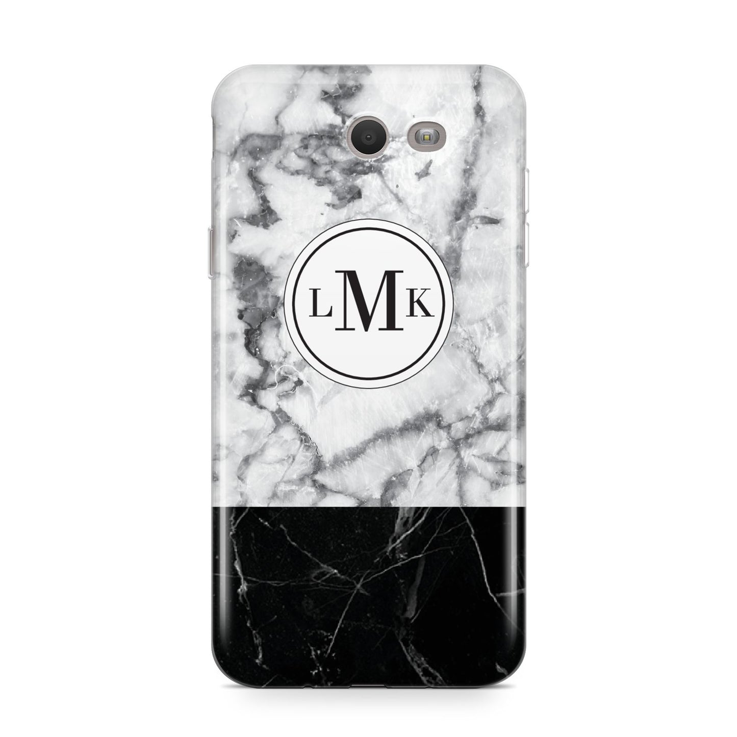 Geometric Marble Initials Personalised Samsung Galaxy J7 2017 Case