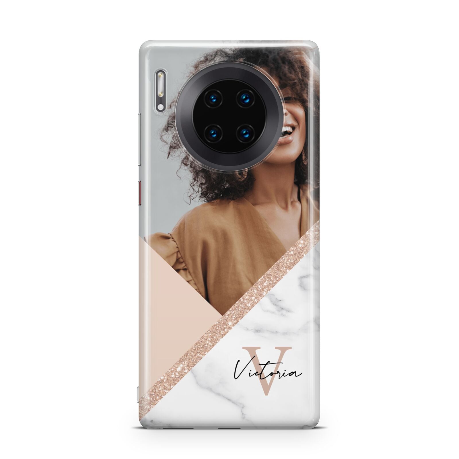 Geometric Marble Photo Upload Huawei Mate 30 Pro Phone Case