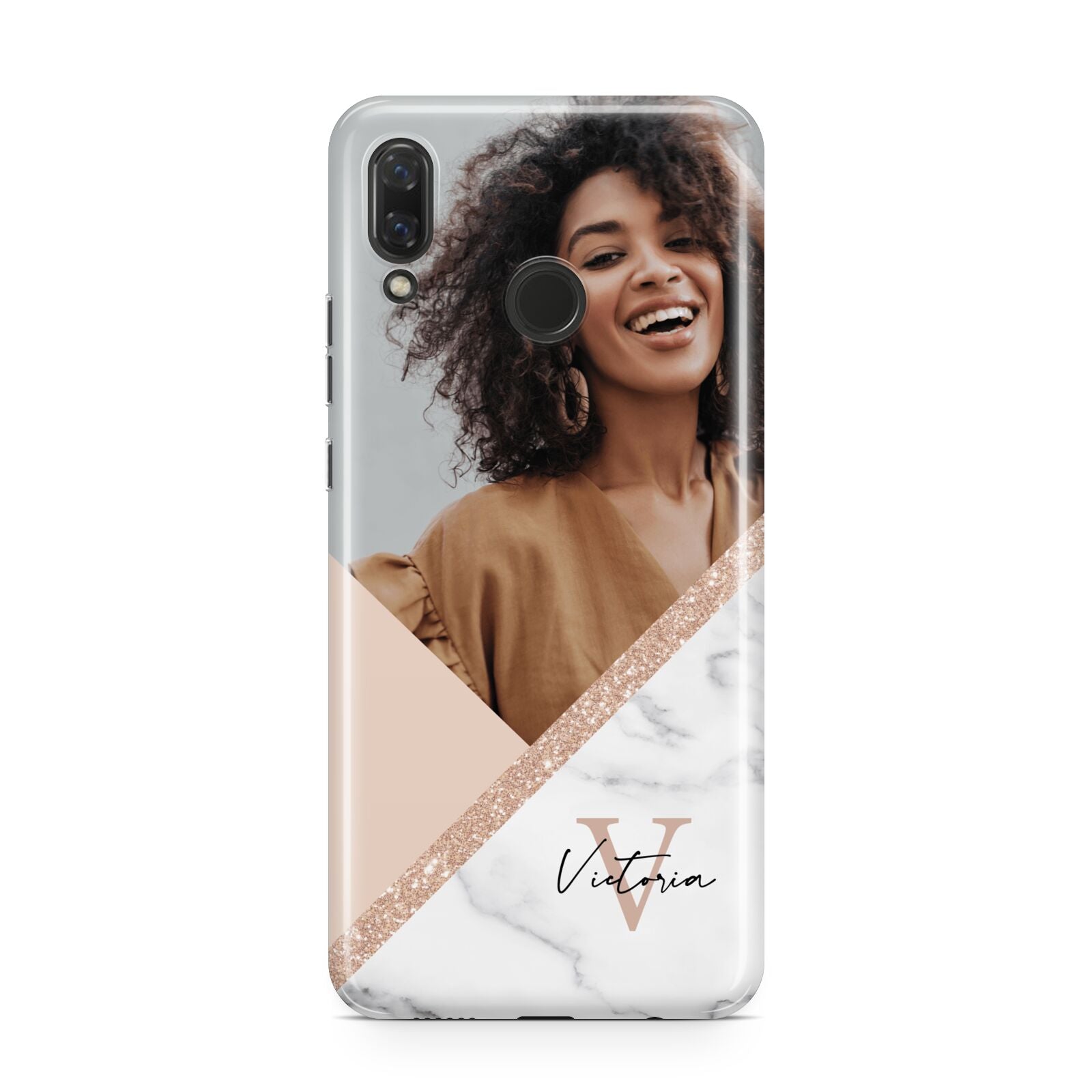 Geometric Marble Photo Upload Huawei Nova 3 Phone Case