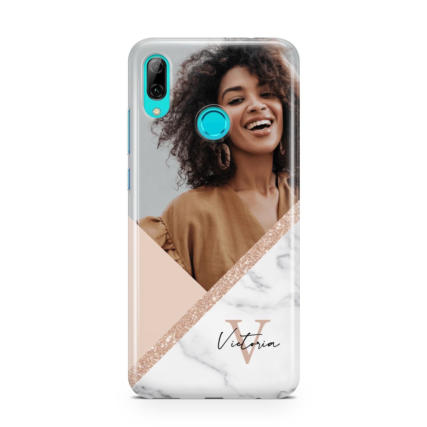 Geometric Marble Photo Upload Huawei P Smart 2019 Case