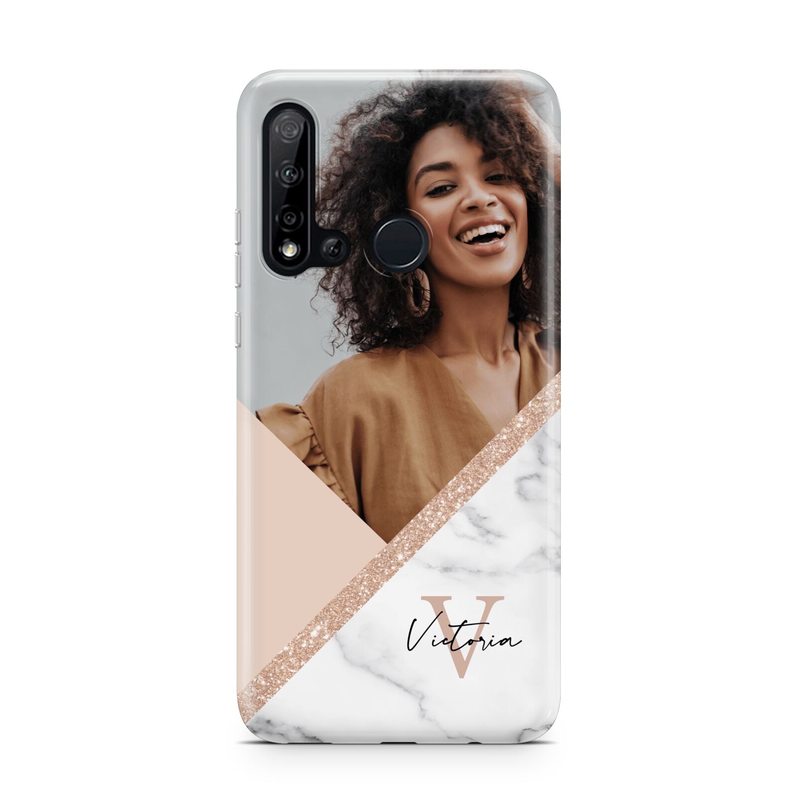 Geometric Marble Photo Upload Huawei P20 Lite 5G Phone Case