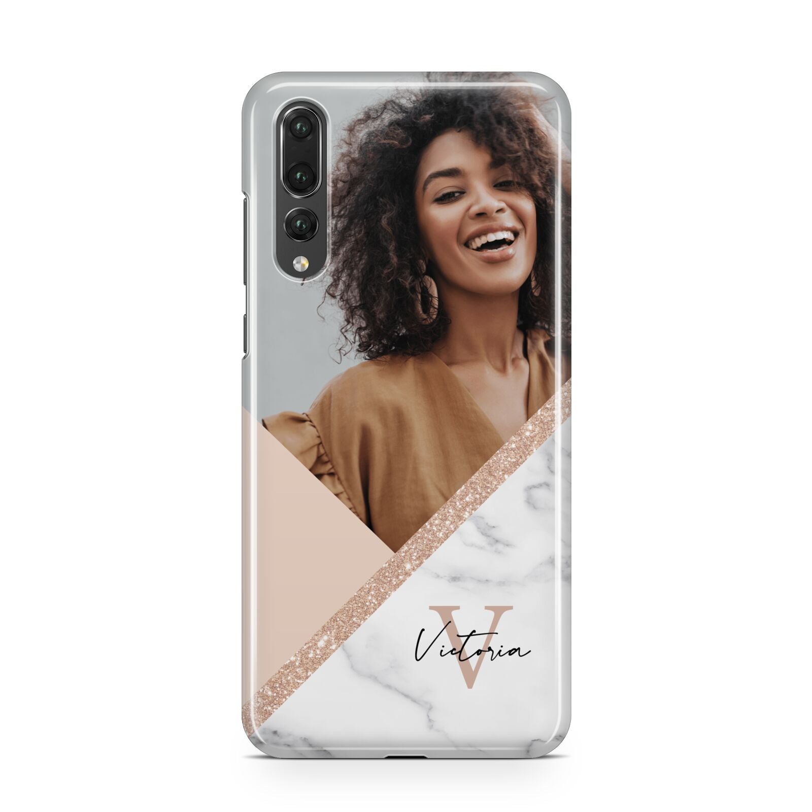 Geometric Marble Photo Upload Huawei P20 Pro Phone Case