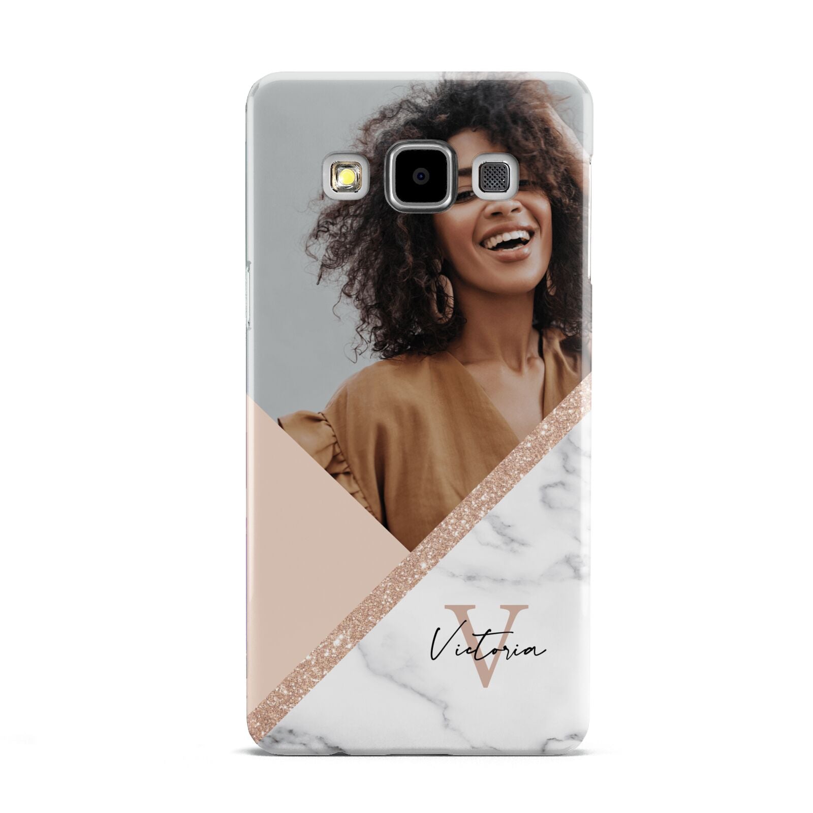 Geometric Marble Photo Upload Samsung Galaxy A5 Case