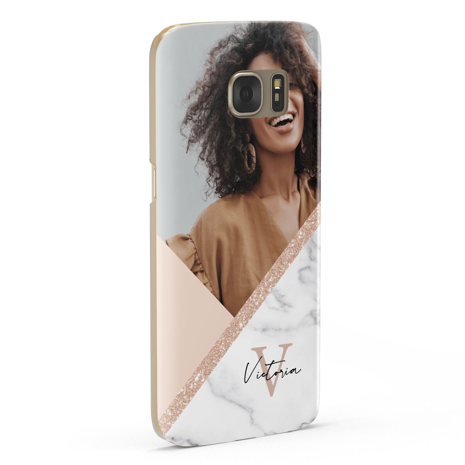 Geometric Marble Photo Upload Samsung Galaxy Case Fourty Five Degrees