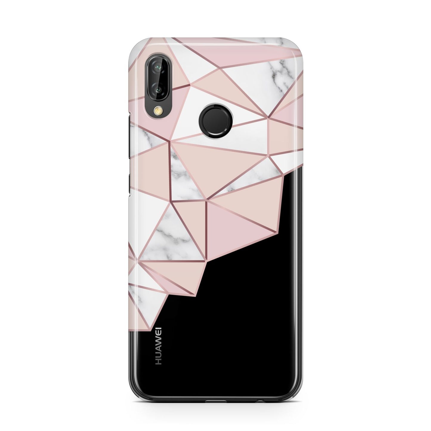 Geometric Pink Marble with Name Huawei P20 Lite Phone Case