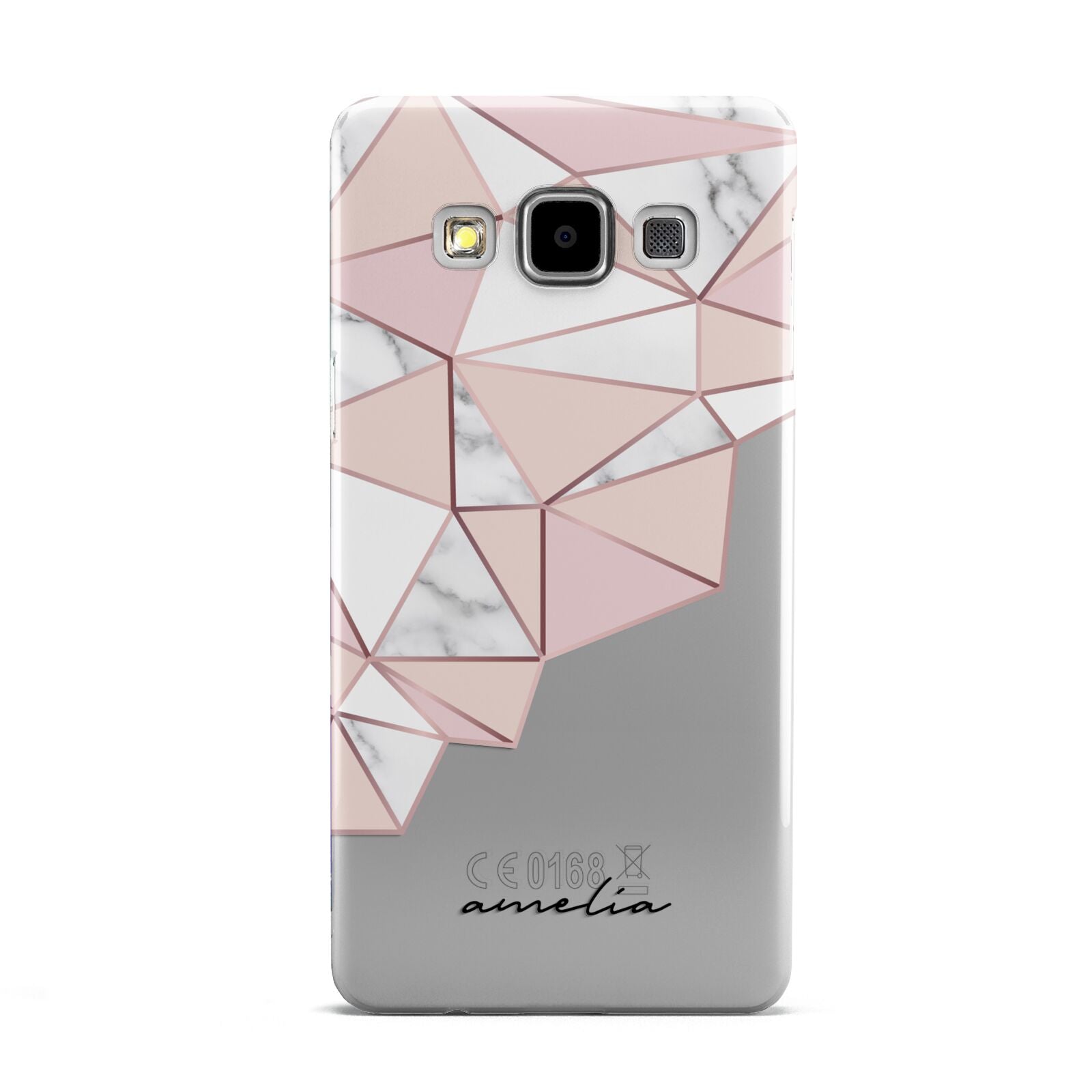 Geometric Pink Marble with Name Samsung Galaxy A5 Case