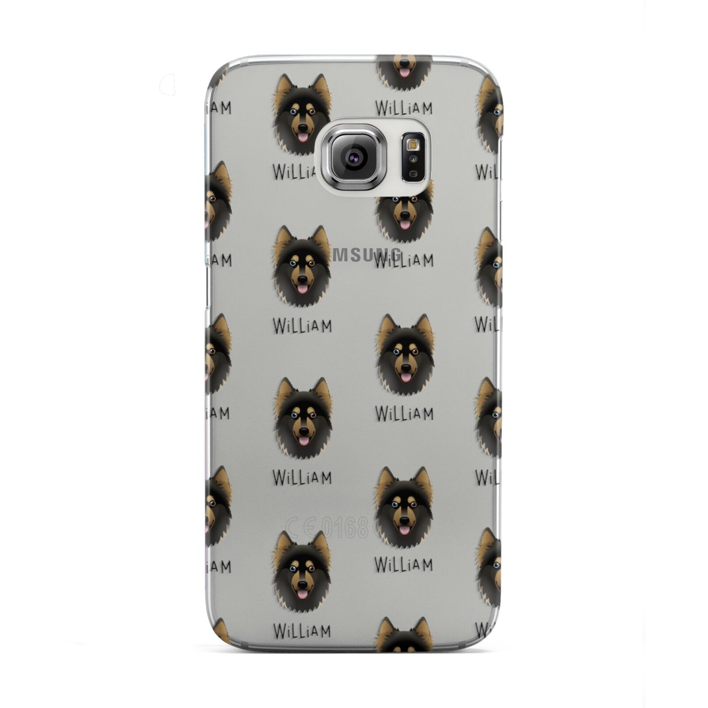 Gerberian Shepsky Icon with Name Samsung Galaxy S6 Edge Case