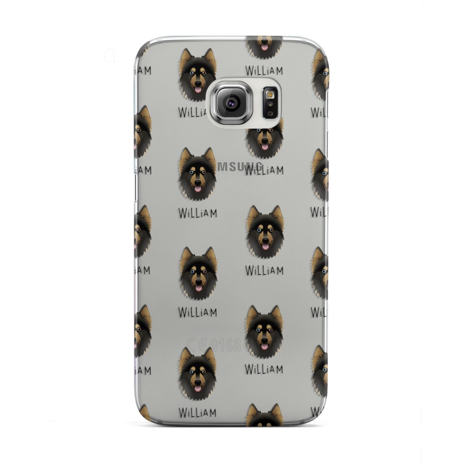 Gerberian Shepsky Icon with Name Samsung Galaxy S6 Edge Case