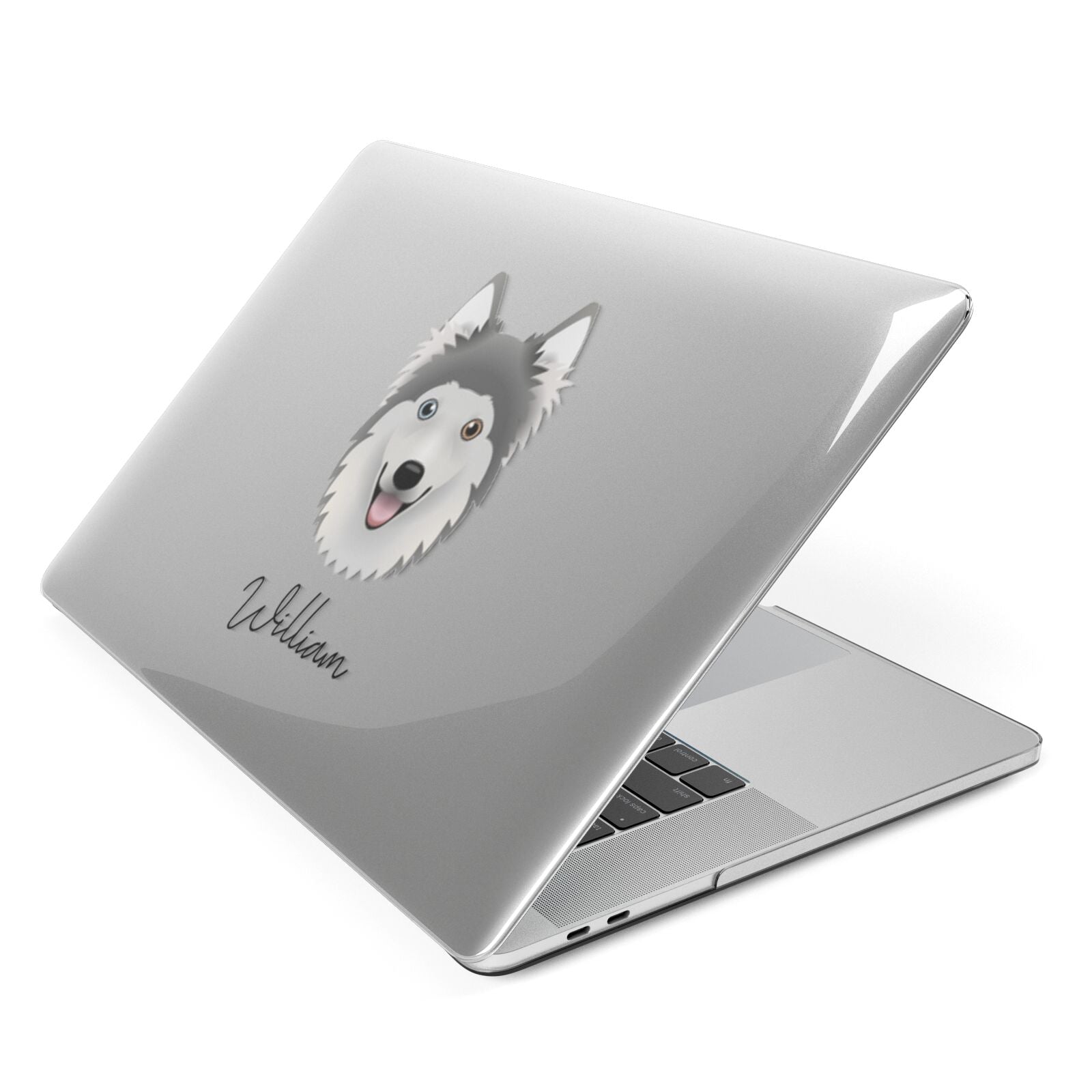 Gerberian Shepsky Personalised Apple MacBook Case Side View