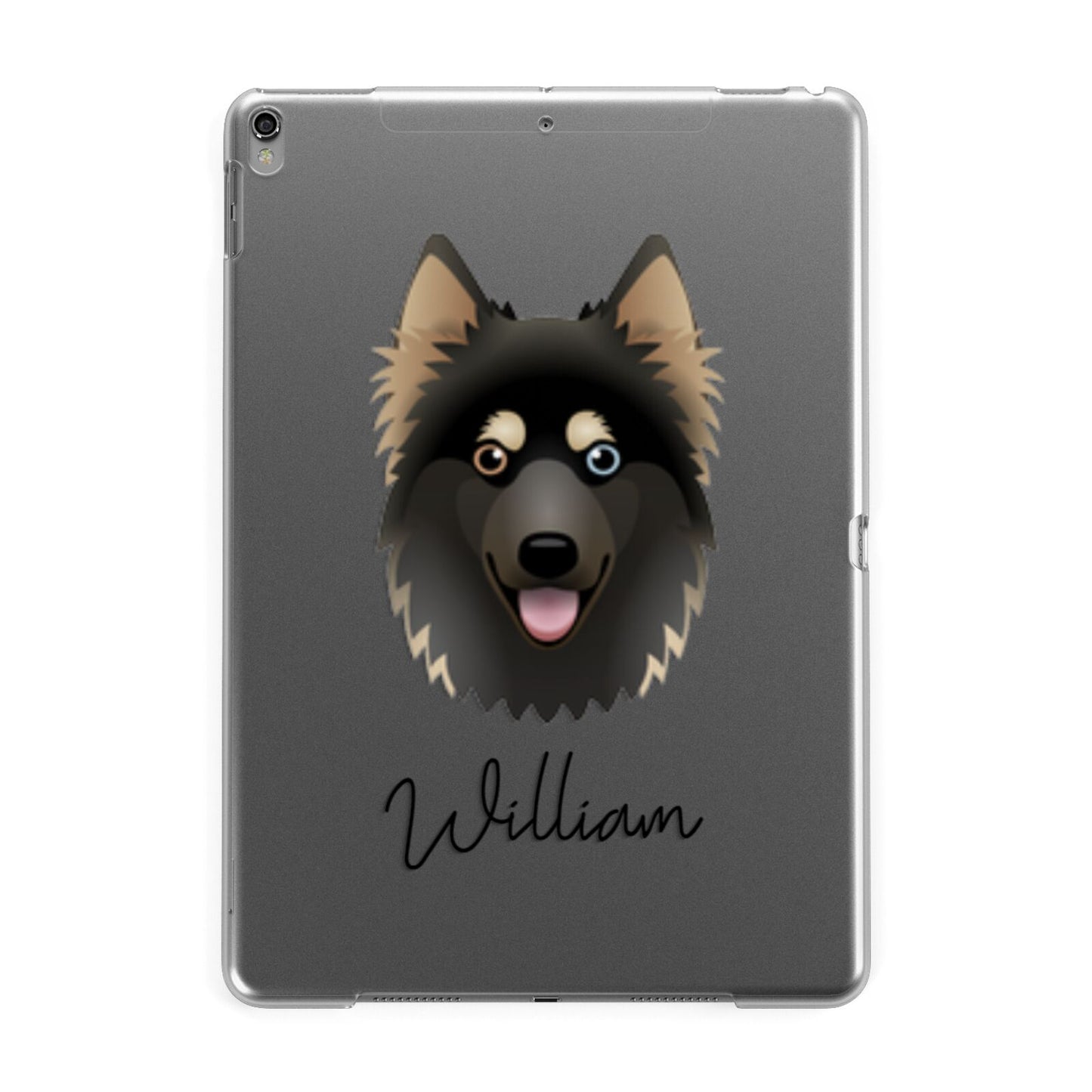 Gerberian Shepsky Personalised Apple iPad Grey Case