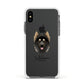 Gerberian Shepsky Personalised Apple iPhone Xs Impact Case White Edge on Black Phone