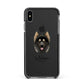 Gerberian Shepsky Personalised Apple iPhone Xs Max Impact Case Black Edge on Black Phone