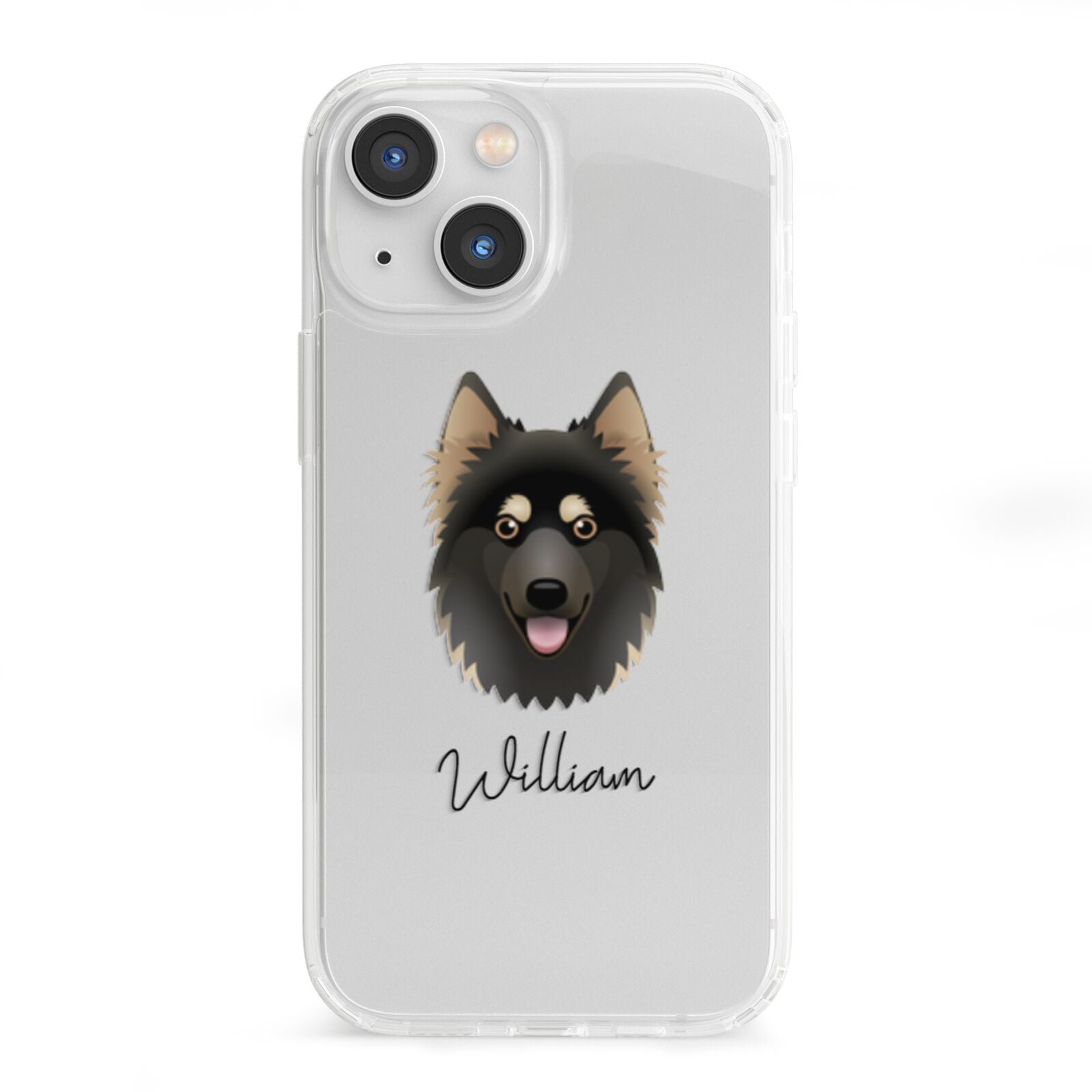 Gerberian Shepsky Personalised iPhone 13 Mini Clear Bumper Case