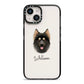 Gerberian Shepsky Personalised iPhone 14 Black Impact Case on Silver phone