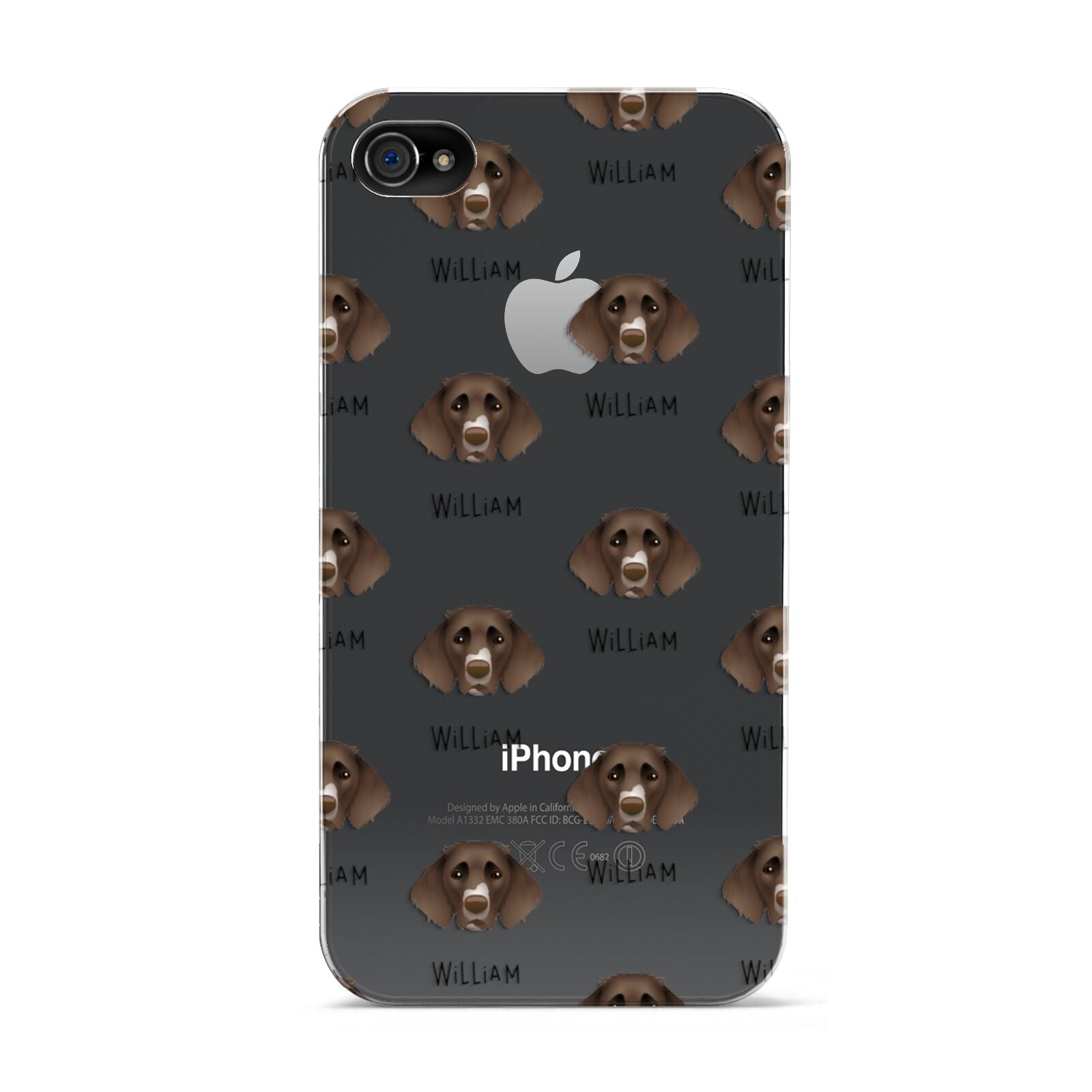German Longhaired Pointer Icon with Name Apple iPhone 4s Case