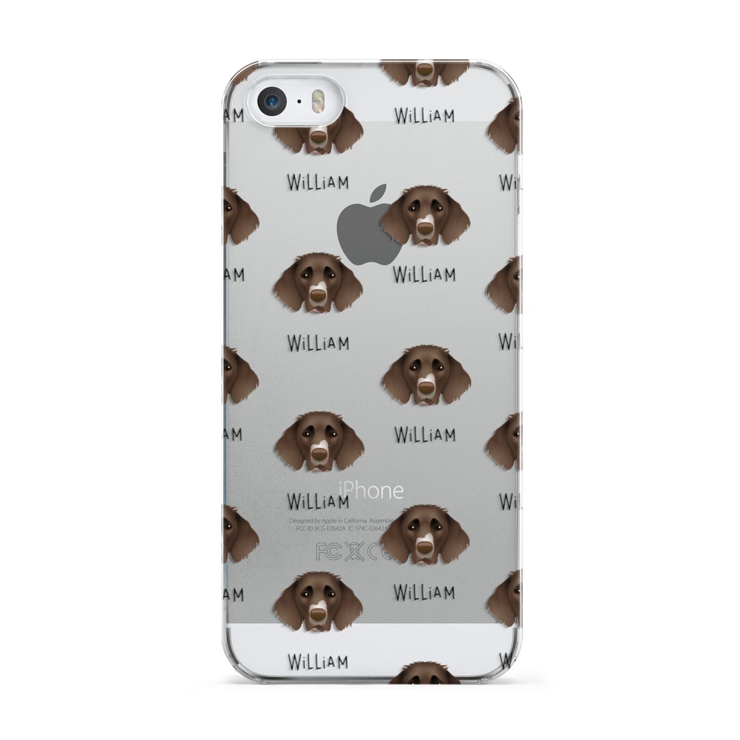 German Longhaired Pointer Icon with Name Apple iPhone 5 Case