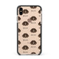 German Longhaired Pointer Icon with Name Apple iPhone Xs Max Impact Case Black Edge on Gold Phone