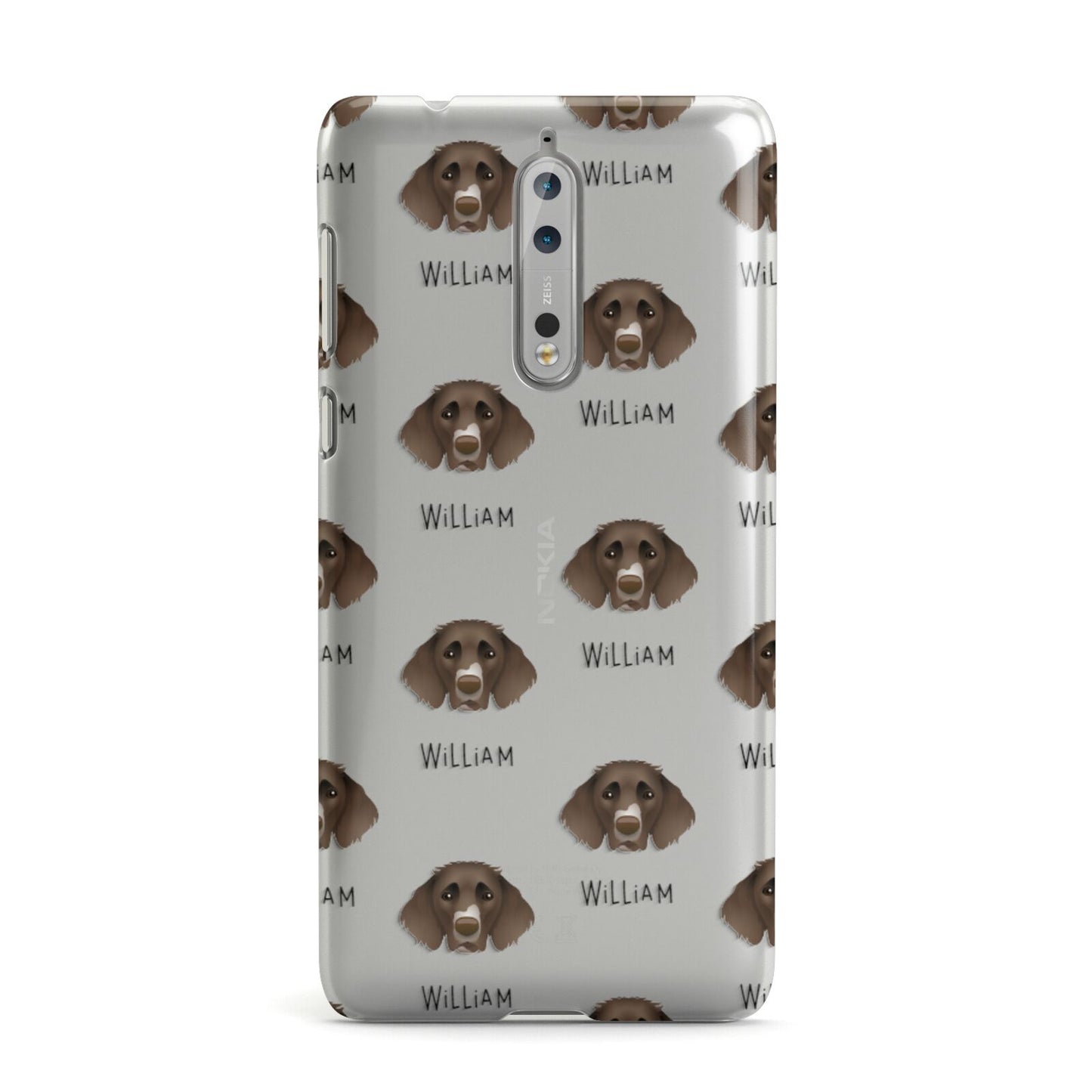 German Longhaired Pointer Icon with Name Nokia Case