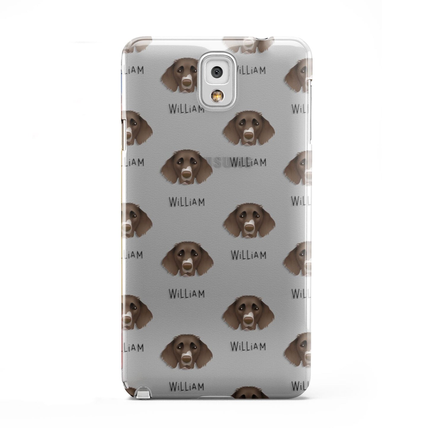 German Longhaired Pointer Icon with Name Samsung Galaxy Note 3 Case