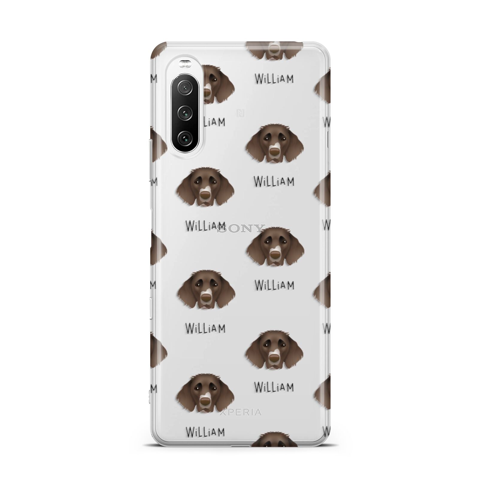 German Longhaired Pointer Icon with Name Sony Xperia 10 III Case