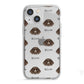 German Longhaired Pointer Icon with Name iPhone 13 Mini TPU Impact Case with White Edges