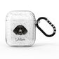 German Longhaired Pointer Personalised AirPods Glitter Case