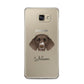 German Longhaired Pointer Personalised Samsung Galaxy A5 2016 Case on gold phone