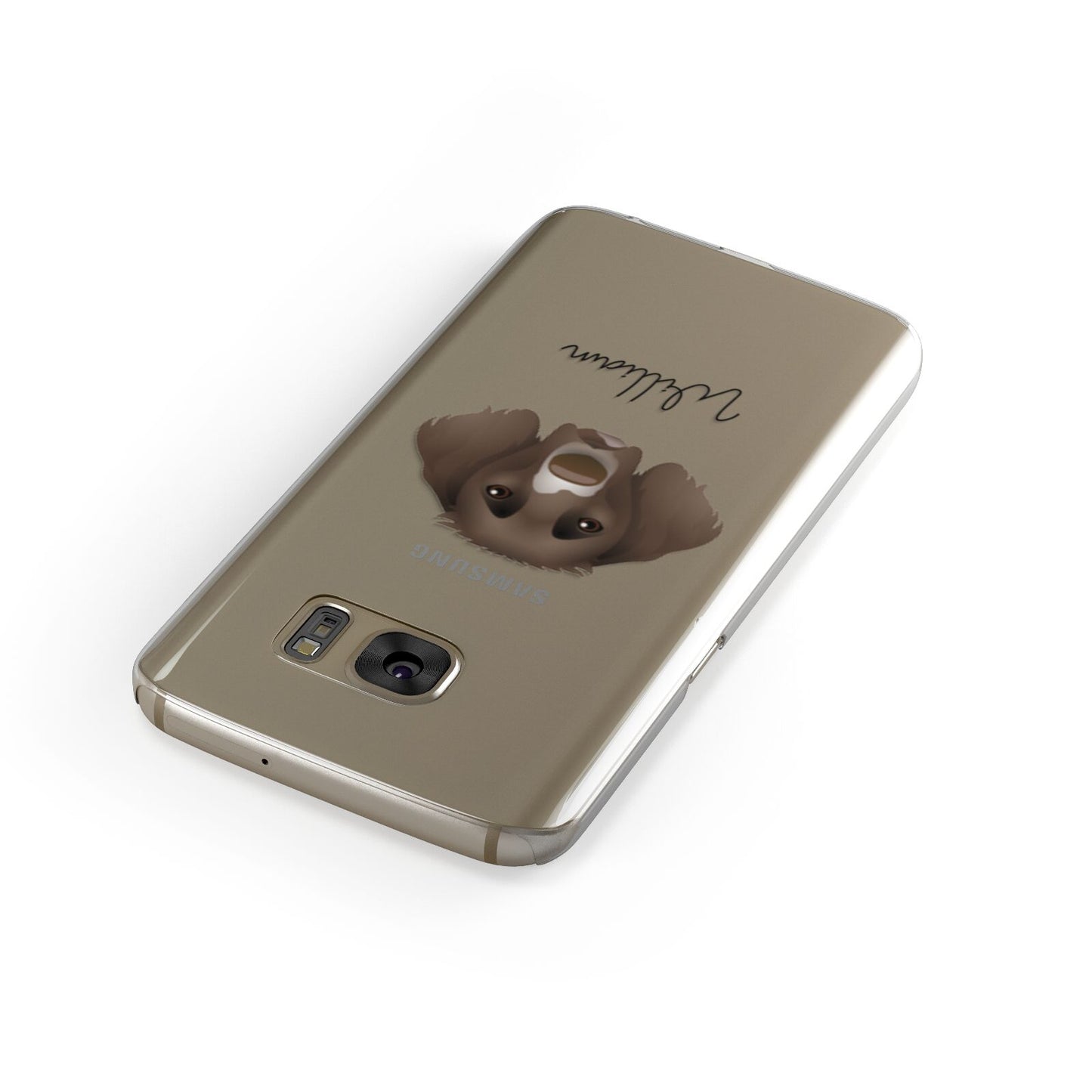 German Longhaired Pointer Personalised Samsung Galaxy Case Front Close Up