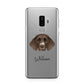 German Longhaired Pointer Personalised Samsung Galaxy S9 Plus Case on Silver phone
