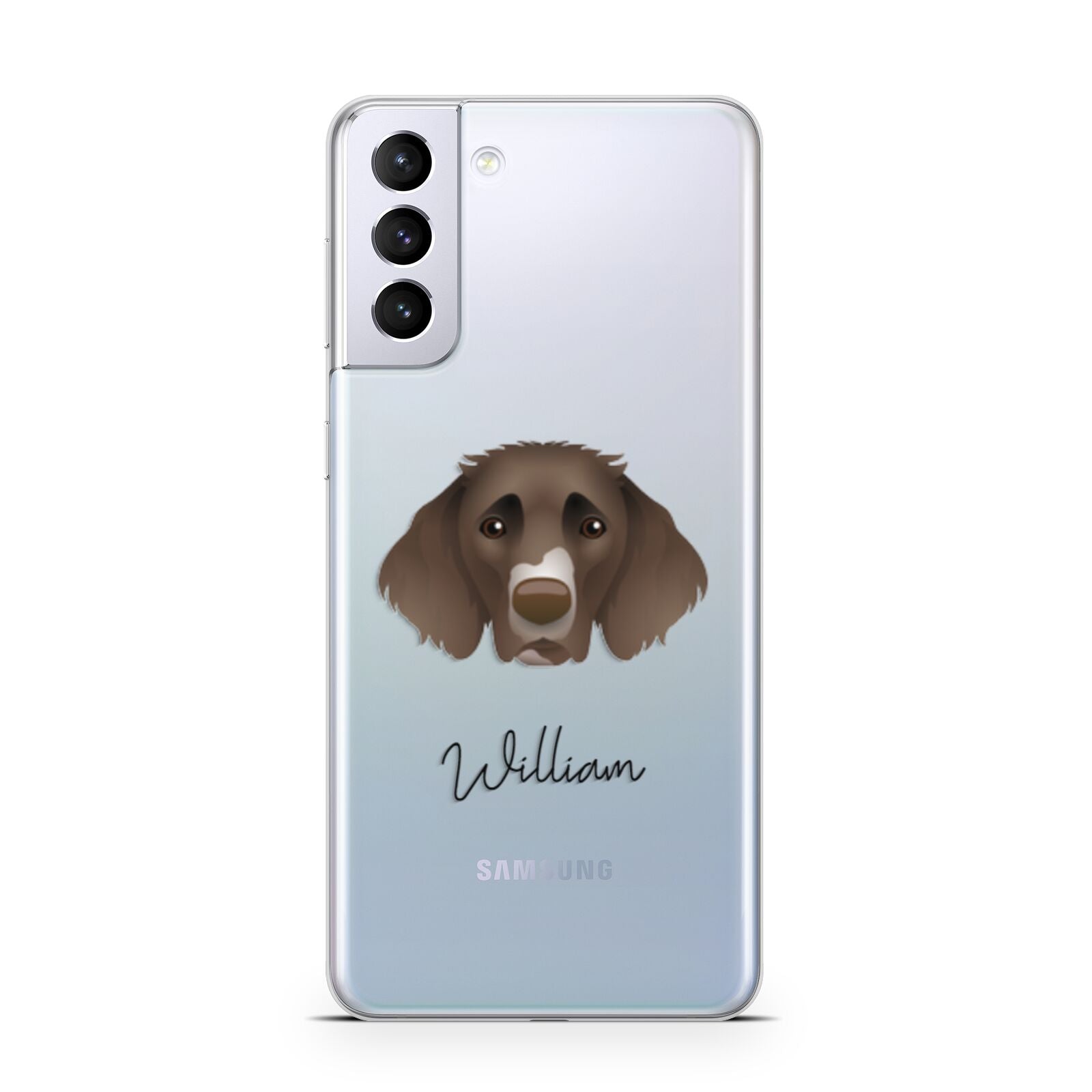 German Longhaired Pointer Personalised Samsung S21 Plus Phone Case