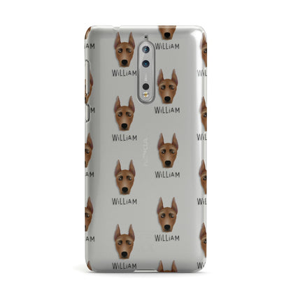 German Pinscher Icon with Name Nokia Case